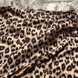 Leopard mini wrap skirt.